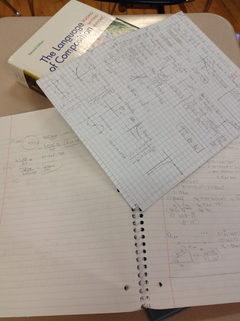 Bellarmine students receive homework from several subjects each day. Photo by Rachael So
