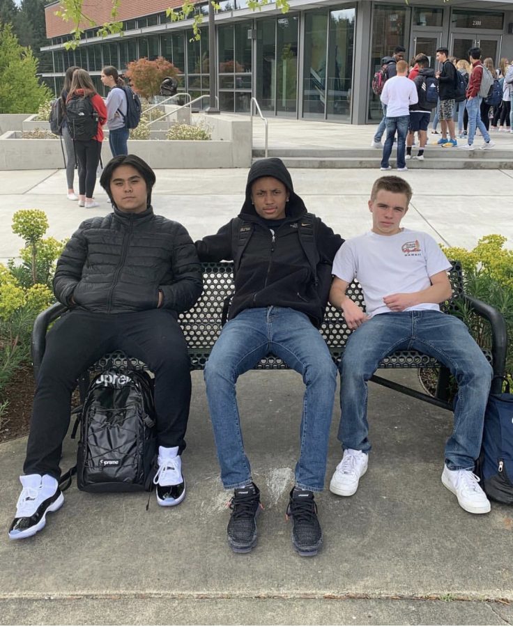 Stiudents Yvan De Vera, Josh Jimenez and Chris OFlaherty relax in the Chill Spot. Photo courtesy of @thebpschillspot