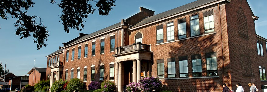 The Administration Building is lonely without students.