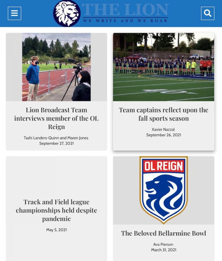 Check out new articles at BellarmineLion.com . 