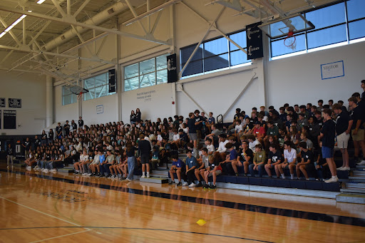 The Class of 2026 members gather in the Booster Gym for orientation. 