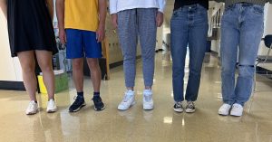Here are examples of students in and out of dress code.