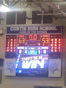 The final score of the Boys Basketball game on Feb. 2.