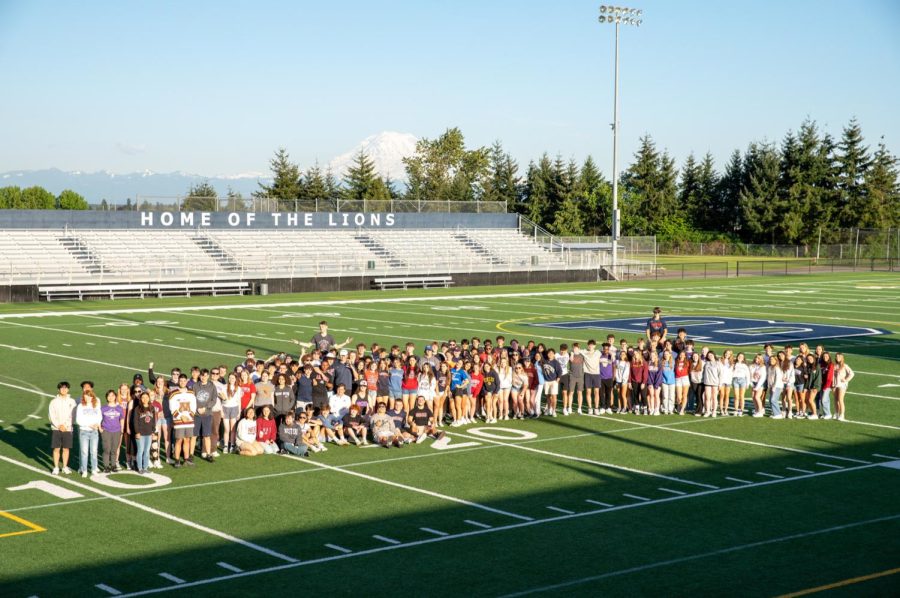 The Class of 2023 on Senior Night, May 12. (Photo courtesy of Craig Coovert) 
