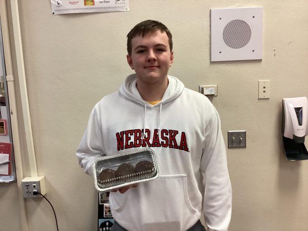Jackson Morrissey won 1st place for his mint cookies.  See award-winning recipe below.