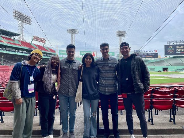 Aiden Patel ‘21 flew in from the Naval Academy to see his brother and sister. He was able to join the other Bellarmine students for a private Fenway tour hosted by Calvin McKenna, Boston Red Sox employee.