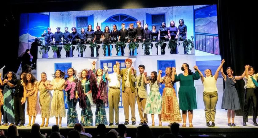 Almost all the cast members are featured in this final bow. Photo courtesy of Gianna Iaia 