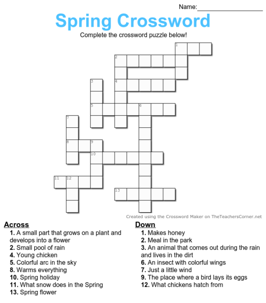 Spring Crossword