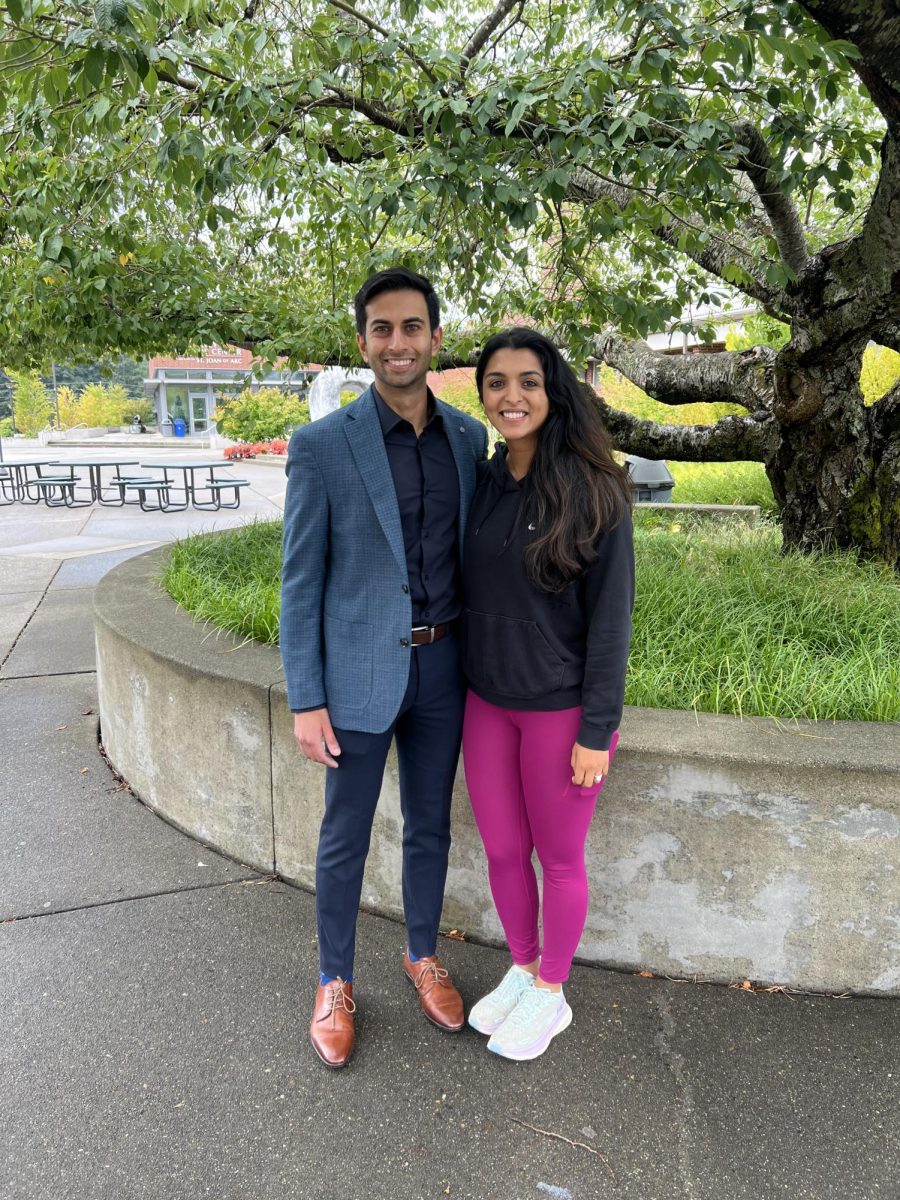 Dr. Rajiv Iyengar and Dr. Sneha Krishnan visit Bellarmine in August. They hope to return to meet Bellarmine students interested in the medical field.