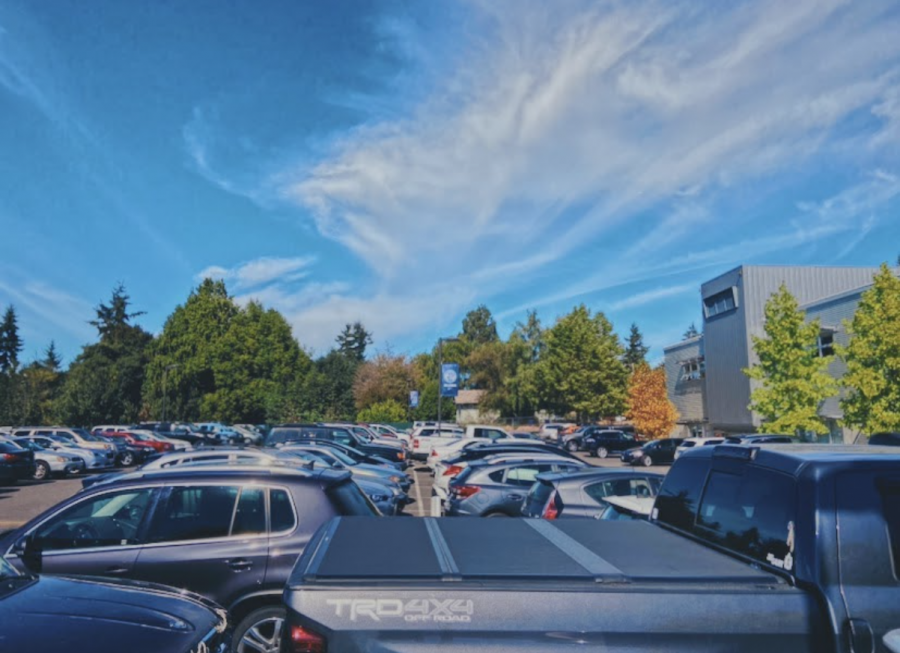 Bellarmine's parking lot hosts many cars with safety features. Photo by Saeyoung Solan