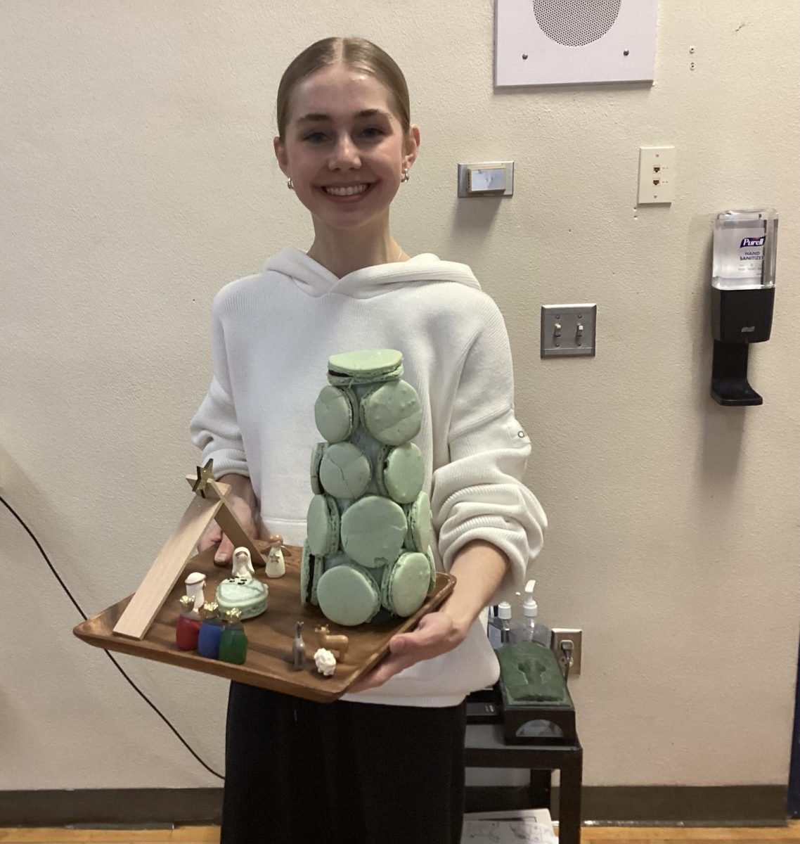 Lexie Crist won overall with her tasty treats and unique nativity scene.