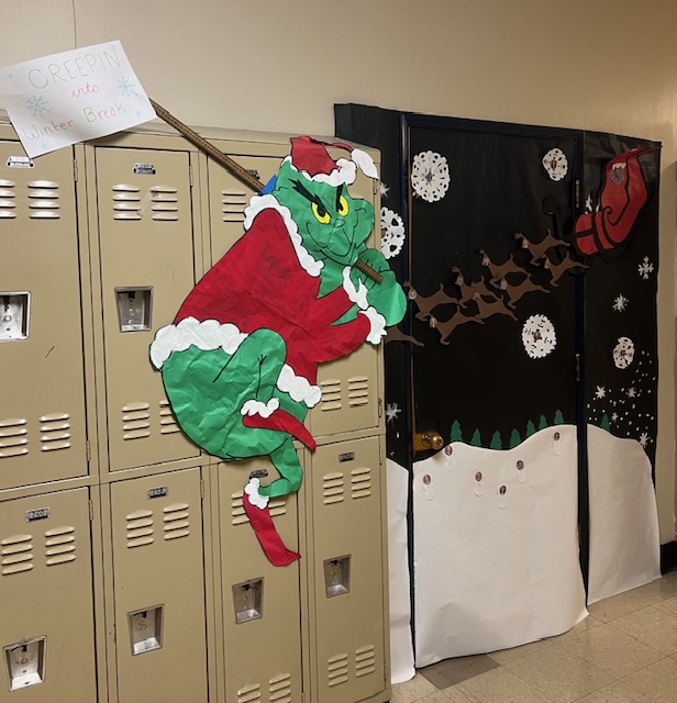 One of Bellarmine's school traditions is door decorating (teacher Liu Johnson's senior Formation door pictured here). But what are some of the students' unique holiday traditions? 