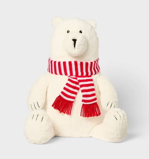 This polar bear with a red/white scarf would make a lovely last minute present. Photo courtesy of Target 