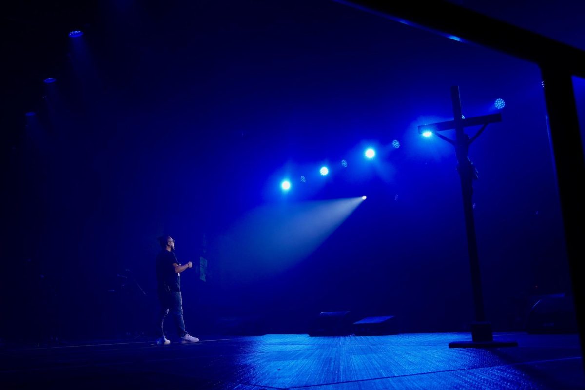 Aires Patulot takes the stage at the 2024 National Catholic Youth Convention. Photo courtesy of Aires Patulot 