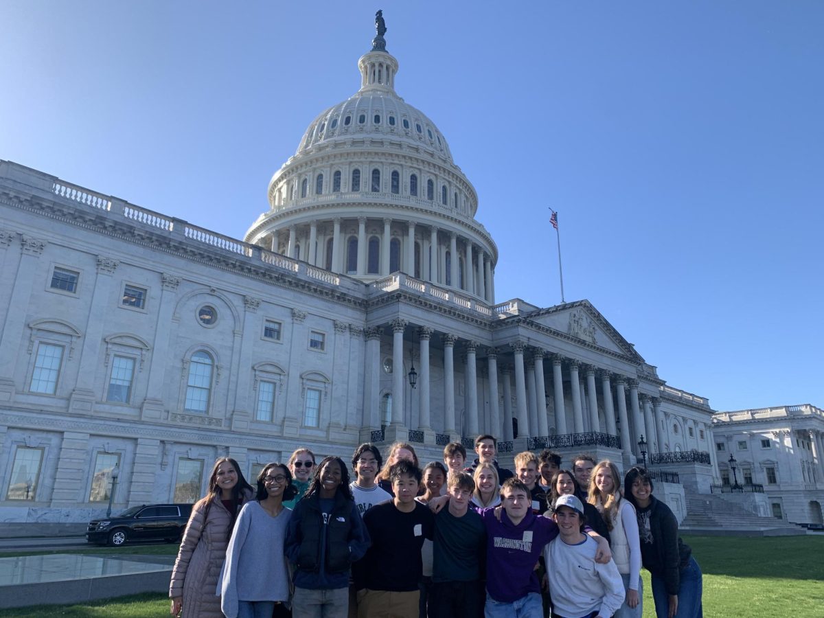 We The People students visit the Capitol  during the 2024-25 academic year.  Photo courtesy of Ken Brown