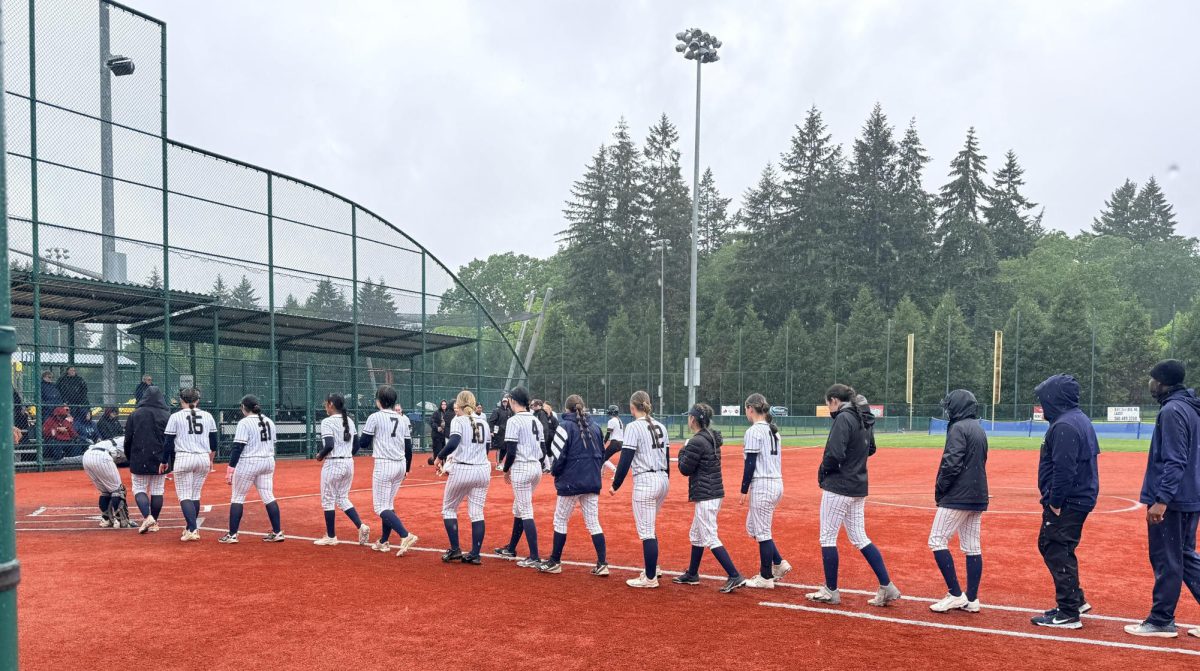 Lions line up after their loss at Districts. 